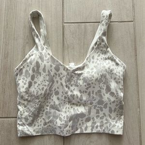 Lululemon Align Tank Cheetah Camo Antique White Multi size 6 worn 1x